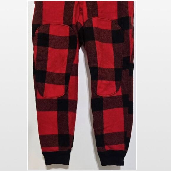 Vintage 1950s Mens Woolrich Wool Pants Outdoors Hunting Red Black Buffalo Plaid - Picture 4 of 16